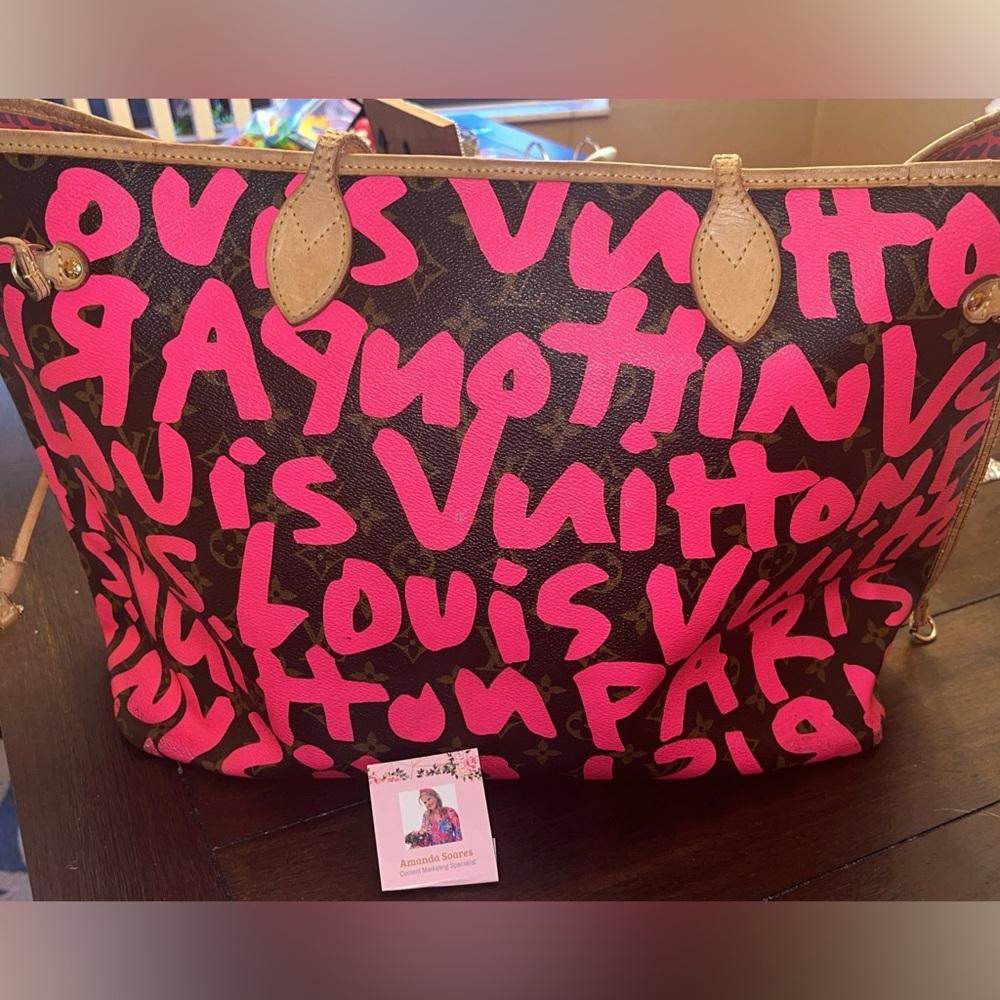 Louis Vuitton graffiti Neverful GM pink!